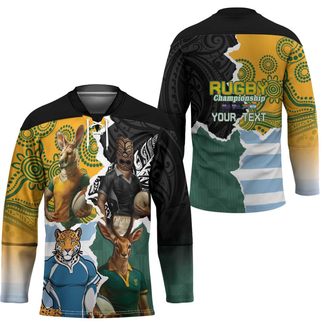 Personalised Rugby 2025 Championship Hockey Jersey Southern Hemisphere Countries Mascots - Wonder Print Shop
