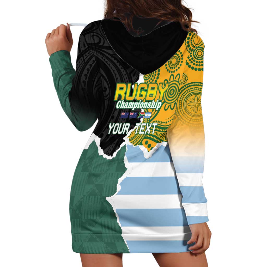 Personalised Rugby 2025 Championship Hoodie Dress Southern Hemisphere Countries Mascots - Wonder Print Shop