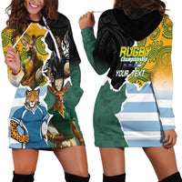 Personalised Rugby 2025 Championship Hoodie Dress Southern Hemisphere Countries Mascots - Wonder Print Shop