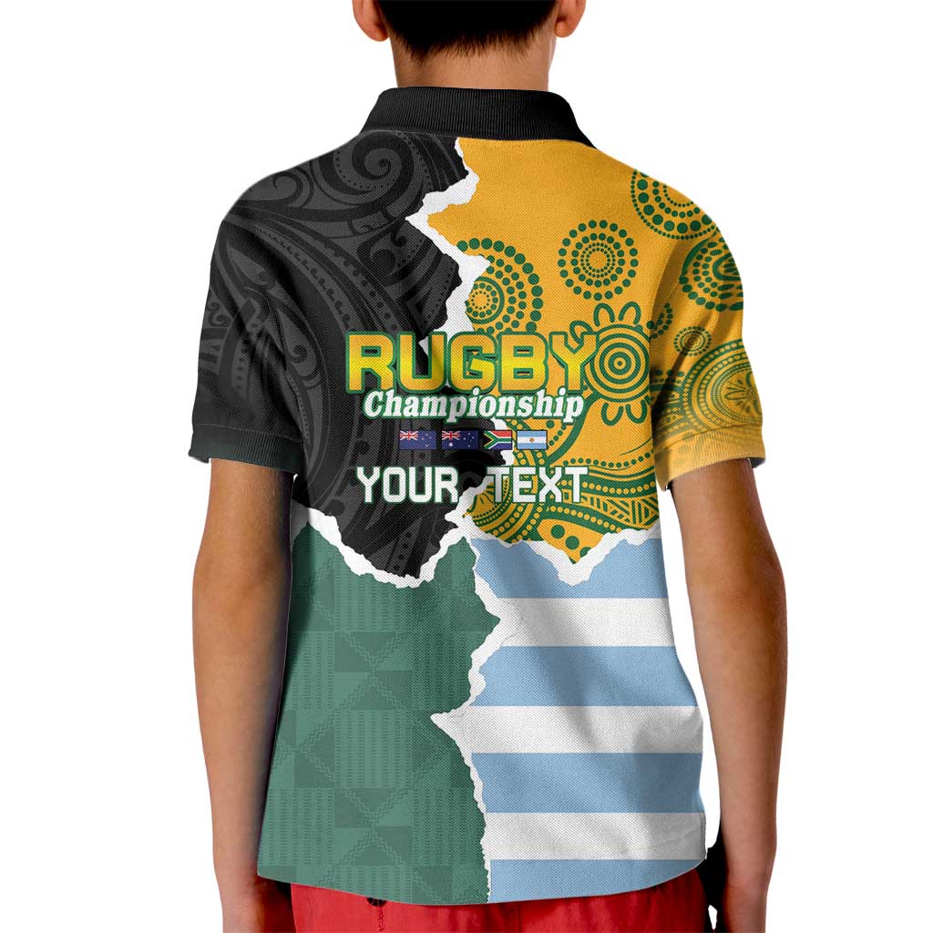 Personalised Rugby 2025 Championship Kid Polo Shirt Southern Hemisphere Countries Mascots - Wonder Print Shop