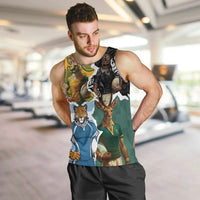 Personalised Rugby 2025 Championship Men Tank Top Southern Hemisphere Countries Mascots - Wonder Print Shop