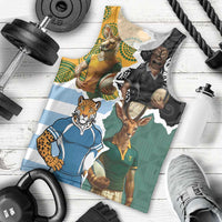 Personalised Rugby 2025 Championship Men Tank Top Southern Hemisphere Countries Mascots - Wonder Print Shop