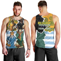Personalised Rugby 2025 Championship Men Tank Top Southern Hemisphere Countries Mascots - Wonder Print Shop
