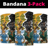 Rugby 2025 Championship Neck Gaiter Southern Hemisphere Countries Mascots - Wonder Print Shop