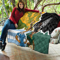 Rugby 2025 Championship Quilt Southern Hemisphere Countries Mascots - Wonder Print Shop