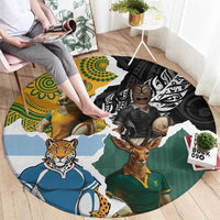 Rugby 2025 Championship Round Carpet Southern Hemisphere Countries Mascots - Wonder Print Shop