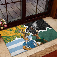Rugby 2025 Championship Rubber Doormat Southern Hemisphere Countries Mascots - Wonder Print Shop
