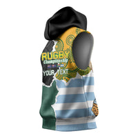 Personalised Rugby 2025 Championship Sleeveless Hoodie Southern Hemisphere Countries Mascots - Wonder Print Shop