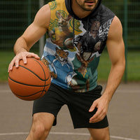 Personalised Rugby 2025 Championship Sleeveless Hoodie Southern Hemisphere Countries Mascots - Wonder Print Shop