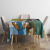 Rugby 2025 Championship Tablecloth Southern Hemisphere Countries Mascots - Wonder Print Shop