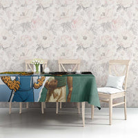 Rugby 2025 Championship Tablecloth Southern Hemisphere Countries Mascots - Wonder Print Shop