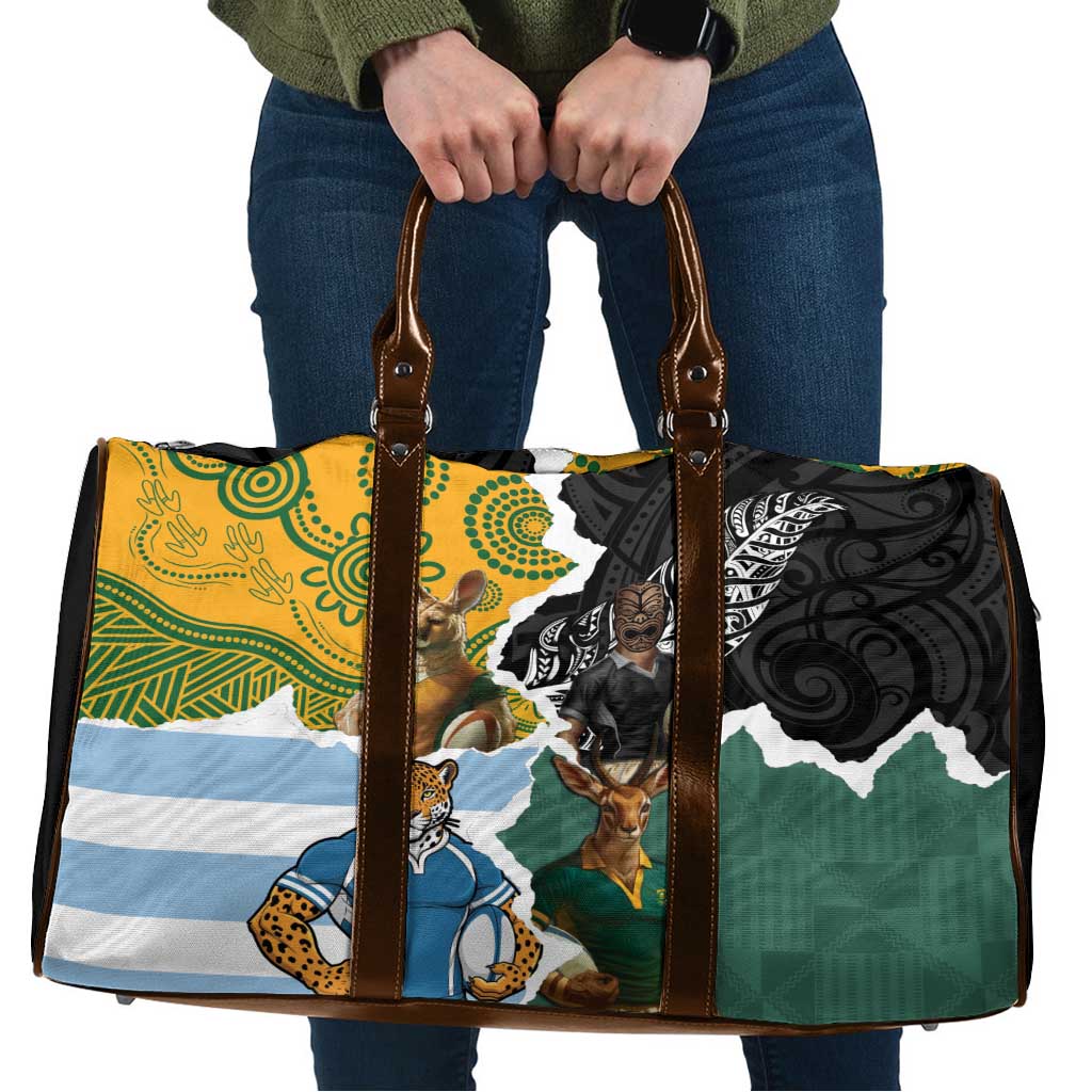 Rugby 2025 Championship Travel Bag Southern Hemisphere Countries Mascots - Wonder Print Shop