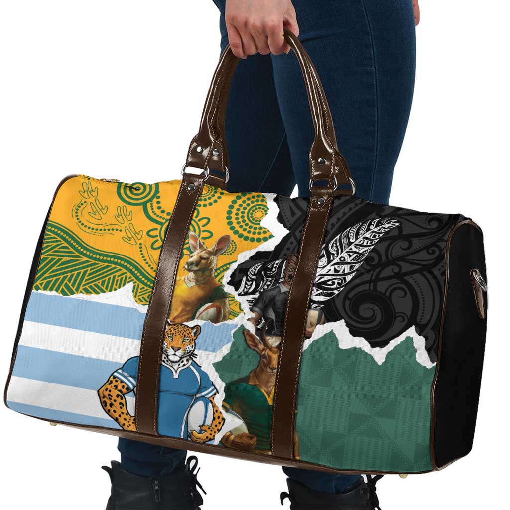 Rugby 2025 Championship Travel Bag Southern Hemisphere Countries Mascots - Wonder Print Shop