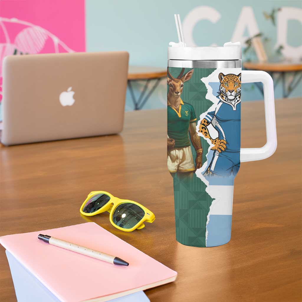 Rugby 2025 Championship Tumbler With Handle Southern Hemisphere Countries Mascots - Wonder Print Shop