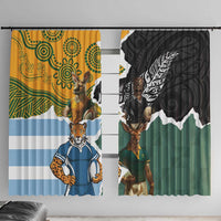 Rugby 2025 Championship Window Curtain Southern Hemisphere Countries Mascots - Wonder Print Shop
