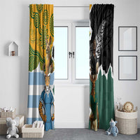 Rugby 2025 Championship Window Curtain Southern Hemisphere Countries Mascots - Wonder Print Shop