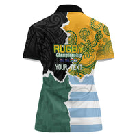 Personalised Rugby 2025 Championship Women Polo Shirt Southern Hemisphere Countries Mascots - Wonder Print Shop