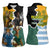 Personalised Rugby 2025 Championship Women Sleeveless Polo Shirt Southern Hemisphere Countries Mascots - Wonder Print Shop