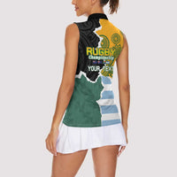 Personalised Rugby 2025 Championship Women Sleeveless Polo Shirt Southern Hemisphere Countries Mascots - Wonder Print Shop