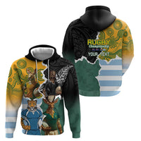 Personalised Rugby 2025 Championship Zip Hoodie Southern Hemisphere Countries Mascots - Wonder Print Shop