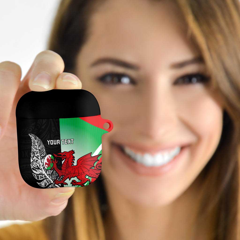 New Zealand and Wales Rugby Custom AirPods Case Aotearoa All Black Combine Welsh Dragon - Wonder Print Shop