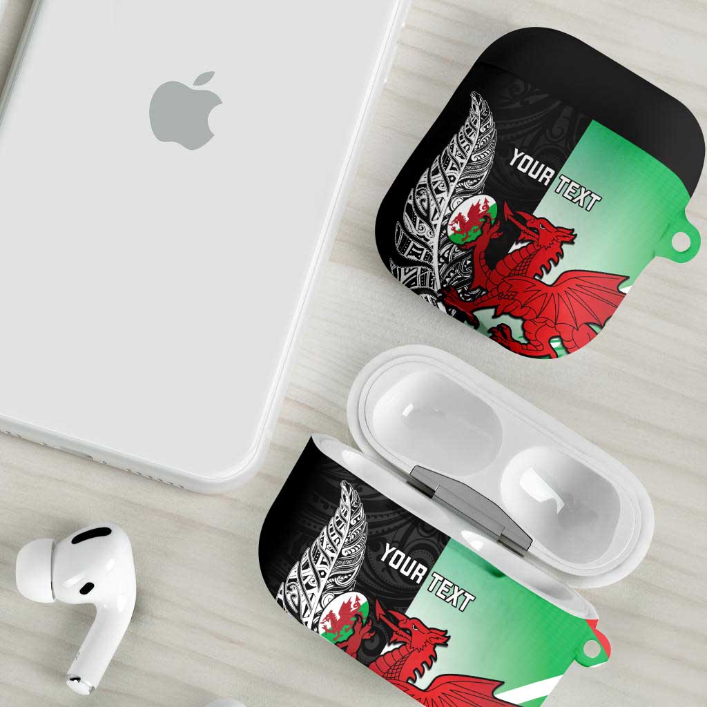 New Zealand and Wales Rugby Custom AirPods Case Aotearoa All Black Combine Welsh Dragon - Wonder Print Shop