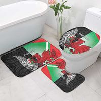 New Zealand and Wales Rugby Custom Bathroom Set Aotearoa All Black Combine Welsh Dragon - Wonder Print Shop