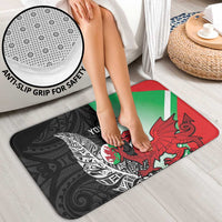 New Zealand and Wales Rugby Custom Bathroom Set Aotearoa All Black Combine Welsh Dragon - Wonder Print Shop