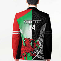New Zealand and Wales Rugby Custom Blazer Aotearoa All Black Combine Welsh Dragon - Wonder Print Shop