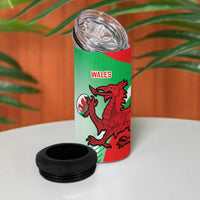 New Zealand and Wales Rugby Custom 4 in 1 Can Cooler Tumbler Aotearoa All Black Combine Welsh Dragon - Wonder Print Shop