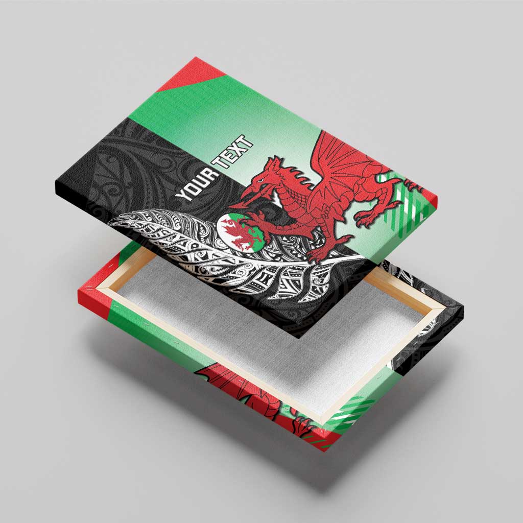 New Zealand and Wales Rugby Custom Canvas Wall Art Aotearoa All Black Combine Welsh Dragon - Wonder Print Shop