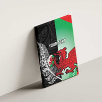 New Zealand and Wales Rugby Custom Canvas Wall Art Aotearoa All Black Combine Welsh Dragon - Wonder Print Shop