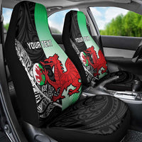 New Zealand and Wales Rugby Custom Car Seat Cover Aotearoa All Black Combine Welsh Dragon - Wonder Print Shop