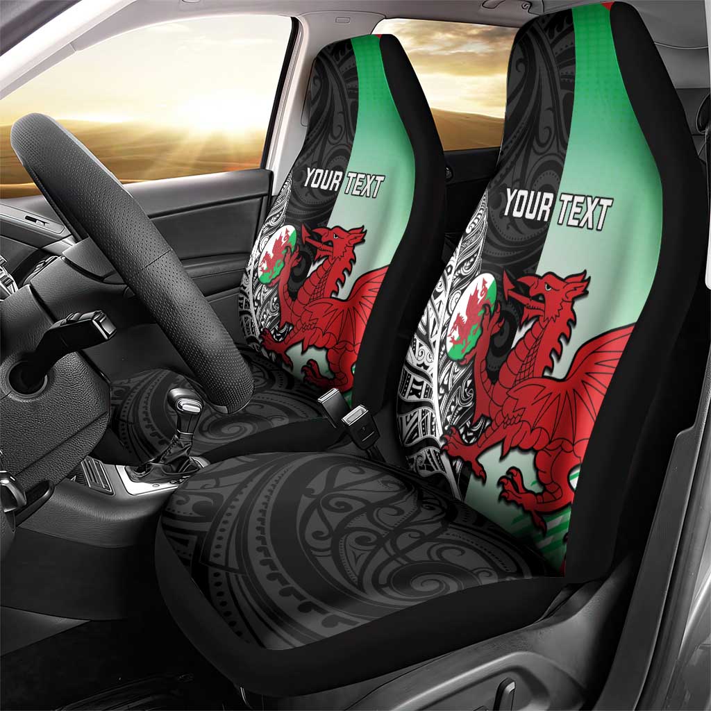 New Zealand and Wales Rugby Custom Car Seat Cover Aotearoa All Black Combine Welsh Dragon - Wonder Print Shop