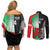 New Zealand and Wales Rugby Custom Couples Matching Off Shoulder Short Dress and Long Sleeve Button Shirt Aotearoa All Black Combine Welsh Dragon - Wonder Print Shop