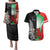 New Zealand and Wales Rugby Custom Couples Matching Puletasi and Hawaiian Shirt Aotearoa All Black Combine Welsh Dragon - Wonder Print Shop