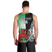 New Zealand and Wales Rugby Custom Men Tank Top Aotearoa All Black Combine Welsh Dragon - Wonder Print Shop
