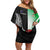 New Zealand and Wales Rugby Custom Off Shoulder Short Dress Aotearoa All Black Combine Welsh Dragon - Wonder Print Shop