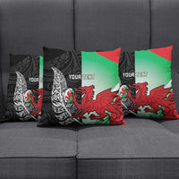 New Zealand and Wales Rugby Custom Pillow Cover Aotearoa All Black Combine Welsh Dragon - Wonder Print Shop