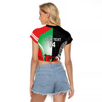 New Zealand and Wales Rugby Custom Raglan Cropped T Shirt Aotearoa All Black Combine Welsh Dragon - Wonder Print Shop