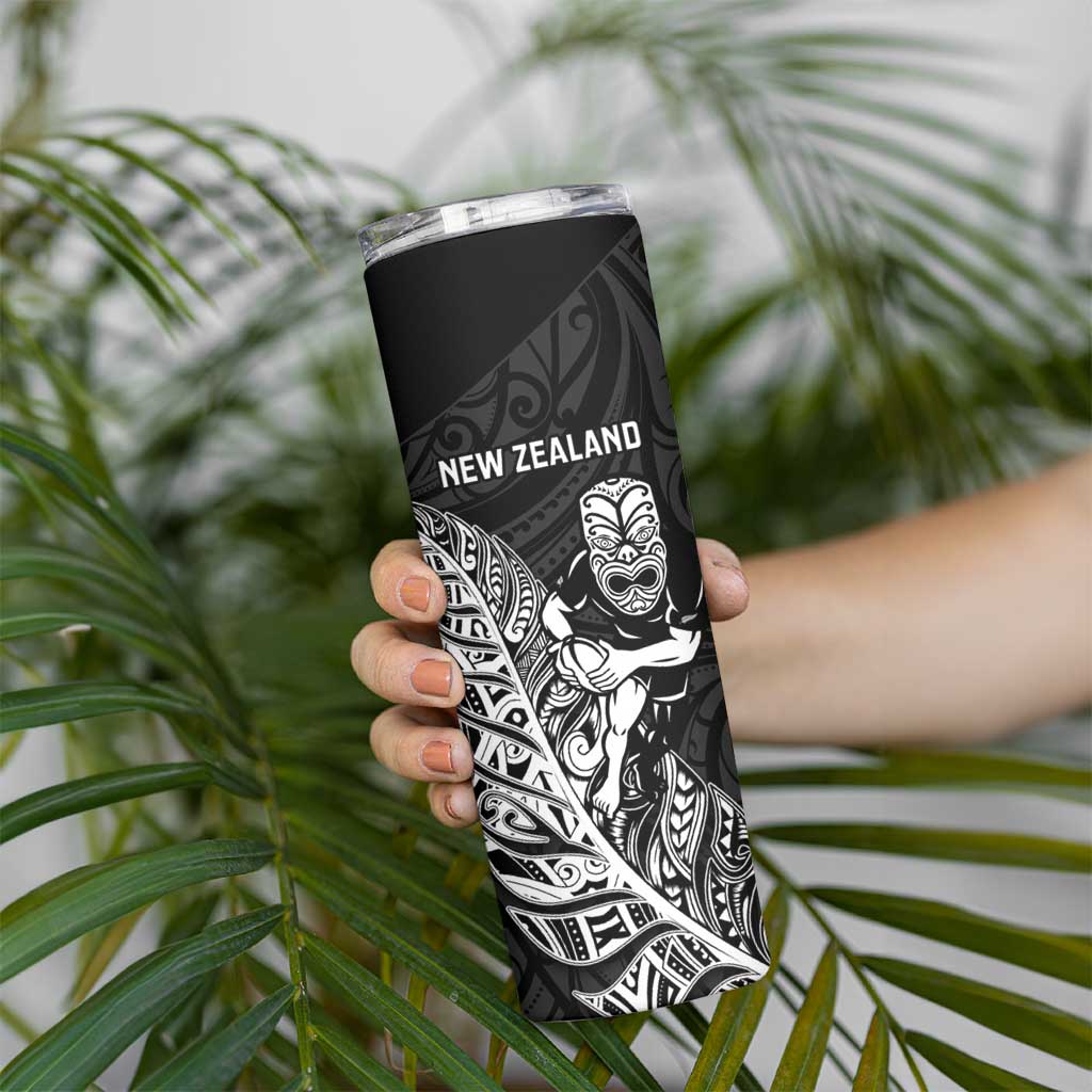 New Zealand and Wales Rugby Custom Skinny Tumbler Aotearoa All Black Combine Welsh Dragon - Wonder Print Shop