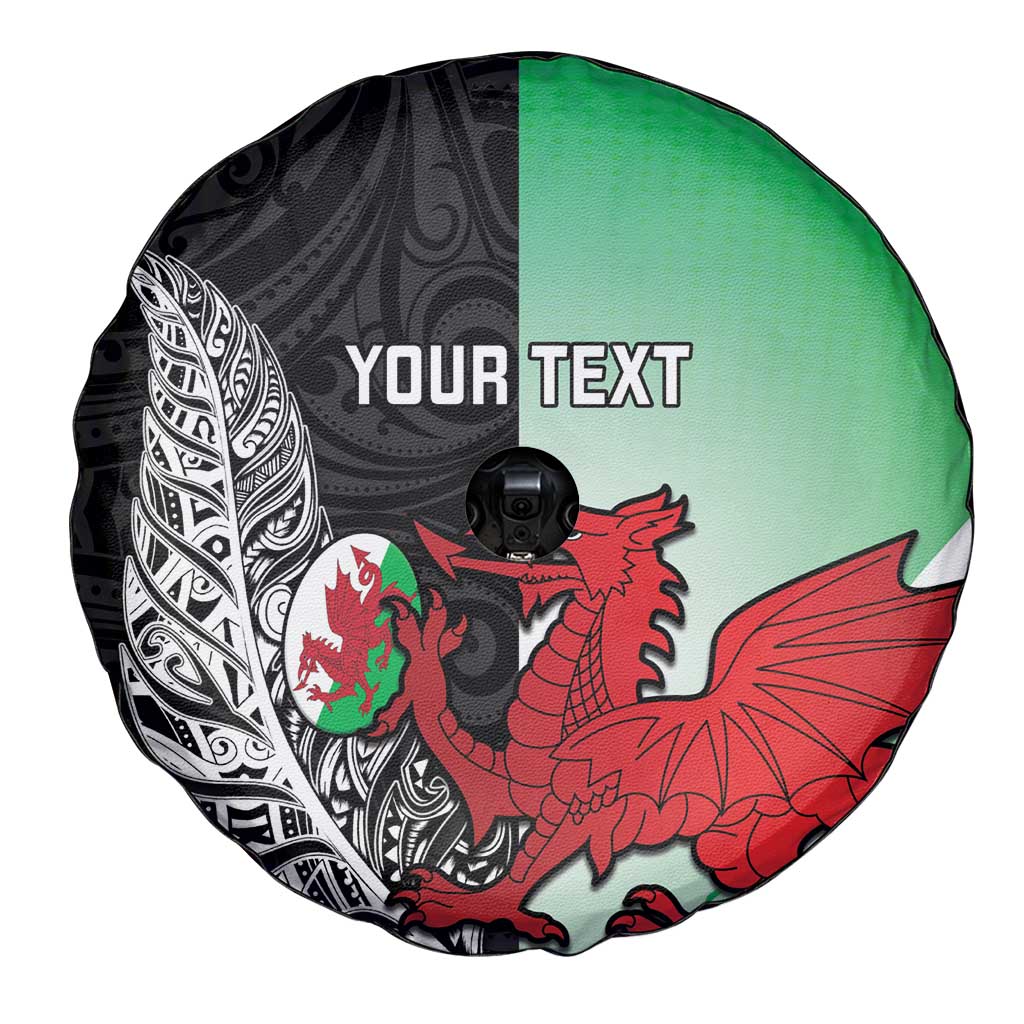 New Zealand and Wales Rugby Custom Spare Tire Cover Aotearoa All Black Combine Welsh Dragon - Wonder Print Shop