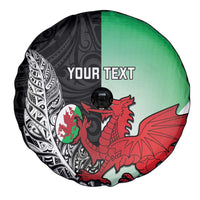 New Zealand and Wales Rugby Custom Spare Tire Cover Aotearoa All Black Combine Welsh Dragon - Wonder Print Shop