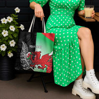 New Zealand and Wales Rugby Custom Tote Bag Aotearoa All Black Combine Welsh Dragon - Wonder Print Shop