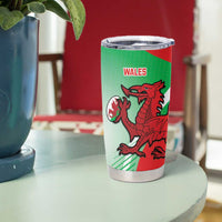 New Zealand and Wales Rugby Custom Tumbler Cup Aotearoa All Black Combine Welsh Dragon - Wonder Print Shop