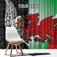 New Zealand and Wales Rugby Custom Window Curtain Aotearoa All Black Combine Welsh Dragon - Wonder Print Shop