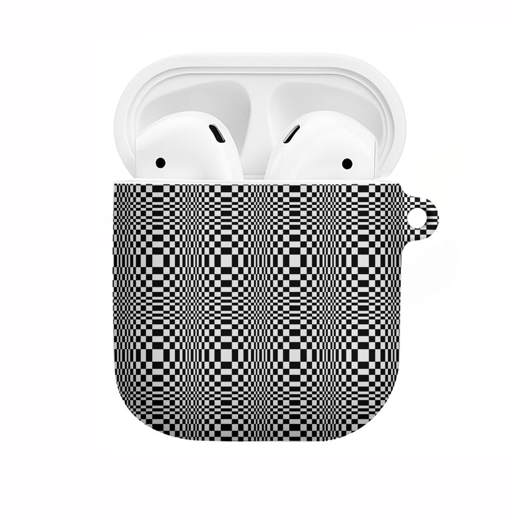 Black White Filipino Binakol Motifs AirPods Case Mabuhay Philippines Festival Kusikus Pattern