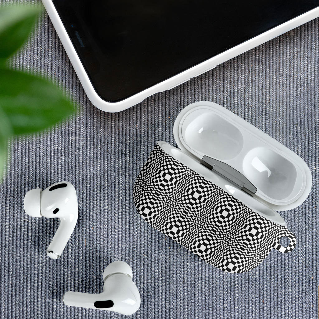 Black White Filipino Binakol Motifs AirPods Case Mabuhay Philippines Festival Kusikus Pattern