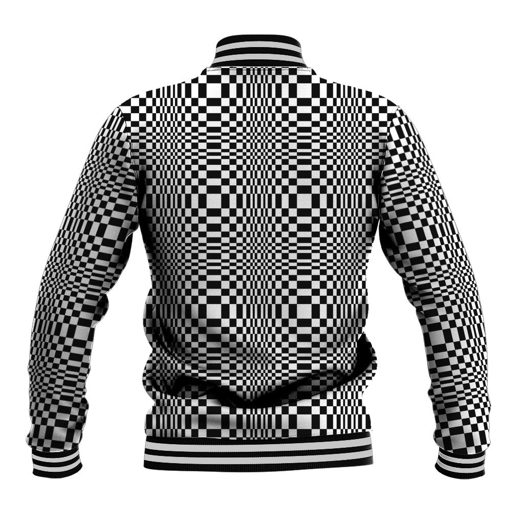 Black White Filipino Binakol Motifs Baseball Jacket Mabuhay Philippines Festival Kusikus Pattern