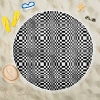 Black White Filipino Binakol Motifs Beach Blanket Mabuhay Philippines Festival Kusikus Pattern